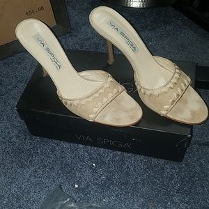 Woman's Suede High heel Mule